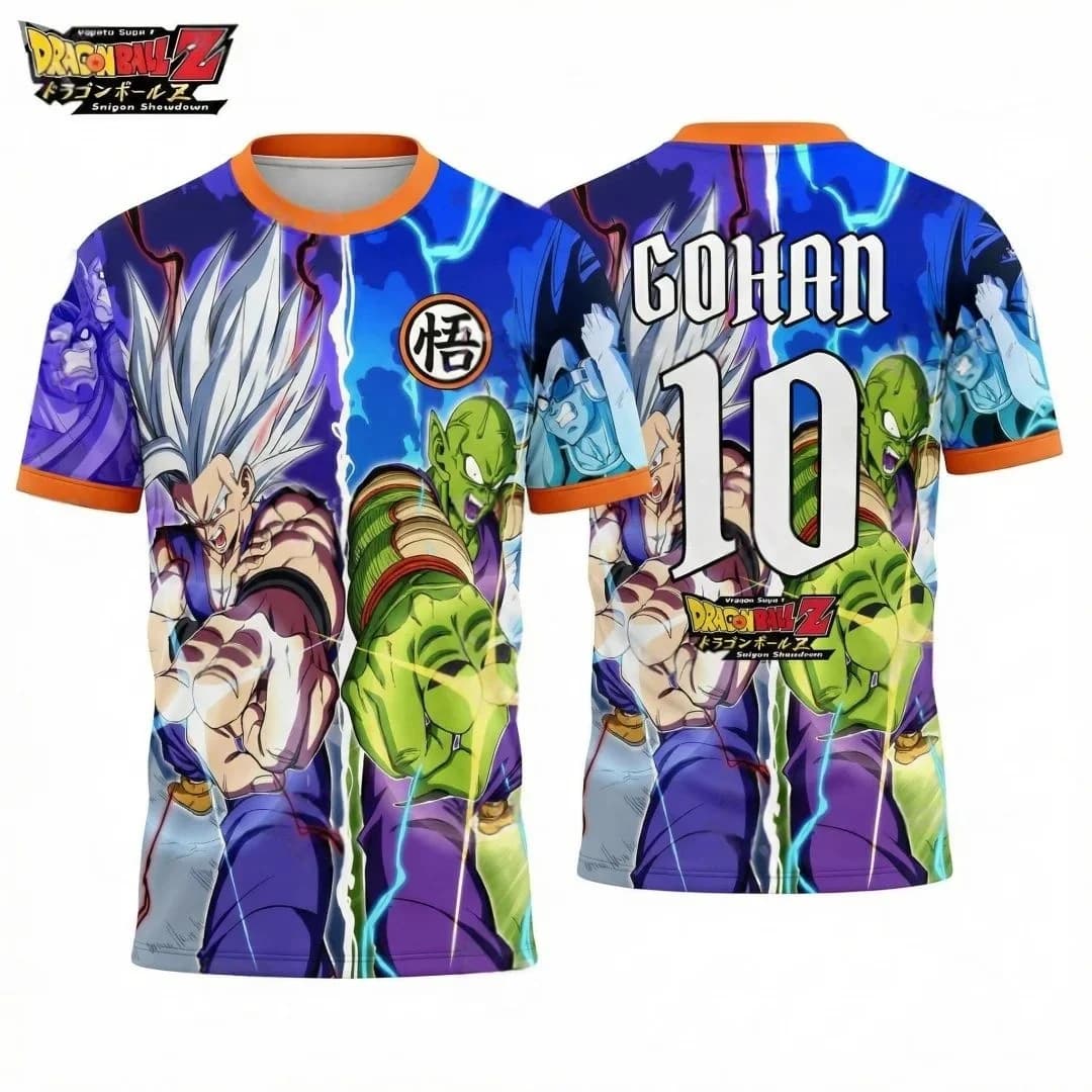 Maglia da Calcio Dragon Ball 2026 con Motivo Anime, T-shirt Sportiva da Uomo, T-shirt Sportiva per Bambini, T-shirt da Donna, Top