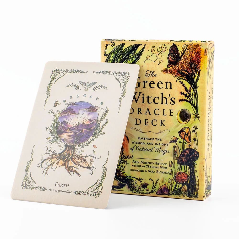 Il mazzo Oracle della strega verde 50 pezzi Divinazione Destino Tarocchi Carte Oracle Intrattenimento per feste Carte da gioco da tavolo 10.3 * 7.3 cm TK119K