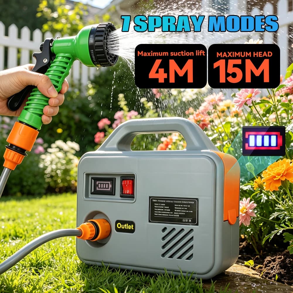 Rechargeable Water Pump Portable Lithium Battery Pump for Farm Vegetable Irrigation Home Outdoor Garden Water Pumping Tool