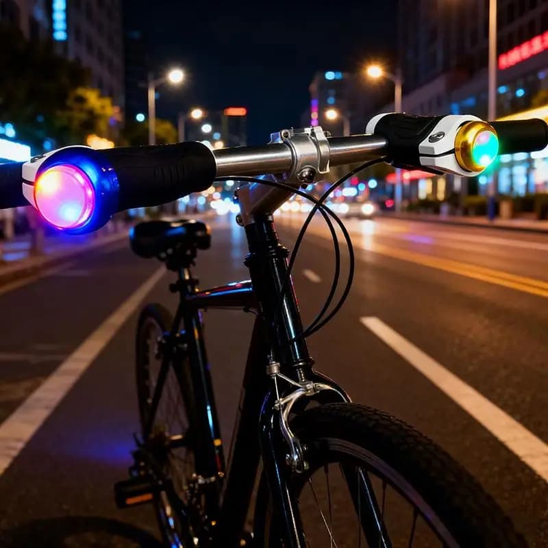 2pcs Bicycle Handlebar Light Adjustable Led Turn Signal Light Road Bike Handle Bar End Plug Cap Safty Warning Indicator Lamp