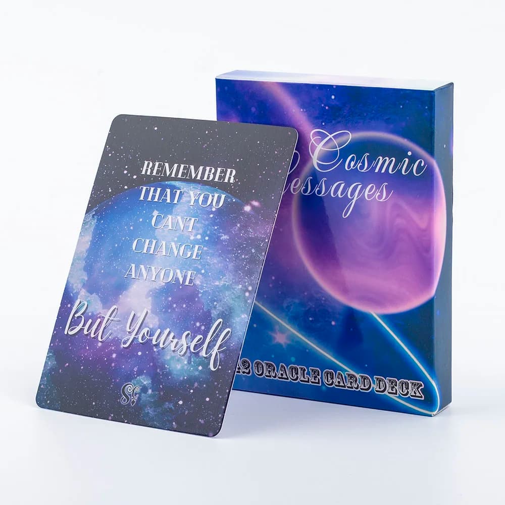 Gioco da tavolo Premium messaggi cosmici 42 Oracle Card Deck Twin Flame Love Message English Visions divinazione Edition 10.3*7.3cm