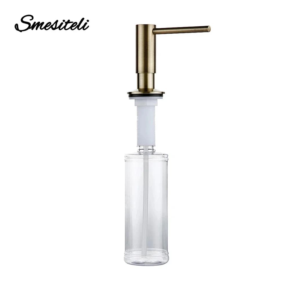 Dispenser di sapone da cucina e bagno, design Smesiteli in ottone massiccio, facile installazione - Robusto e durevole