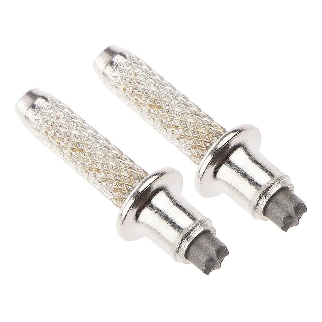 2pcs Tungsten Steel Trekking Pole Tip Length 1.2inch for Camping Silver