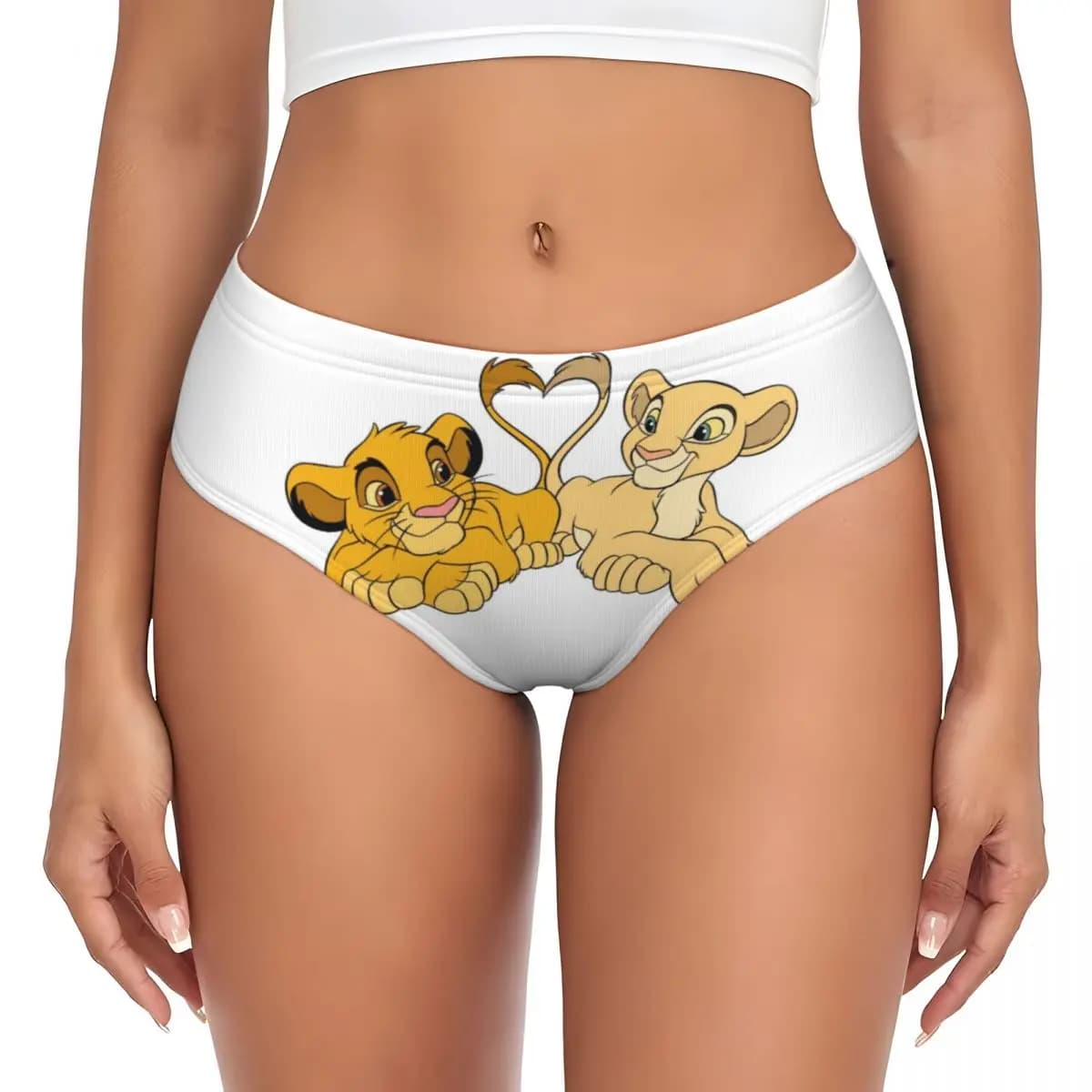 Custom The King Lion briefs, breathable and elasticized women's briefs, Simba and Nala briefs