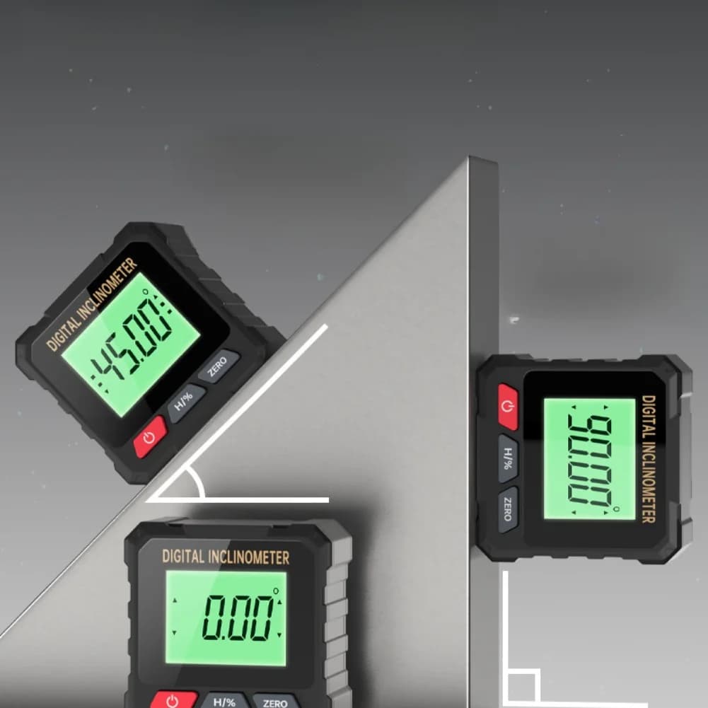 Digital Inclinometer Magnetic Angle Finder Electronic Level Meter 4x90 Degree Slope Ruler With ABS Base For Industrial
