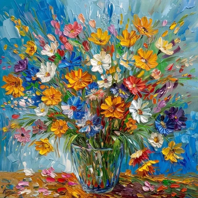 Oil Painting By Numbers Flower On Canvas With Frame DIY Paint By Numbers On Canvas Handpaint Decor Painting