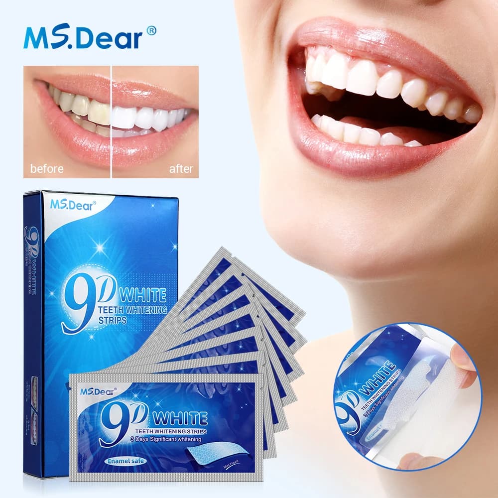 9D tooth whitening stickers for mint gel, for fresh oral hygiene, mouth cleaning, fake teeth faces, dentist whitening gel, for yellow smoke stains