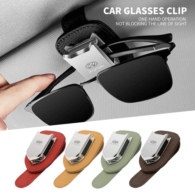 Portaocchiali da sole per auto, clip portaoggetti per occhiali, biglietti e carte per Hyundai Tucson IX35 I30 I20 Kona Coupe Veloster I40 Getz Accessori
