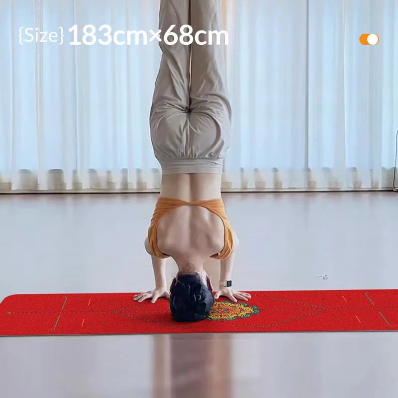 Frosted PU Natural Rubber Yoga Mat Sweat Absorption Sports Gym Mat Home Use Flooring