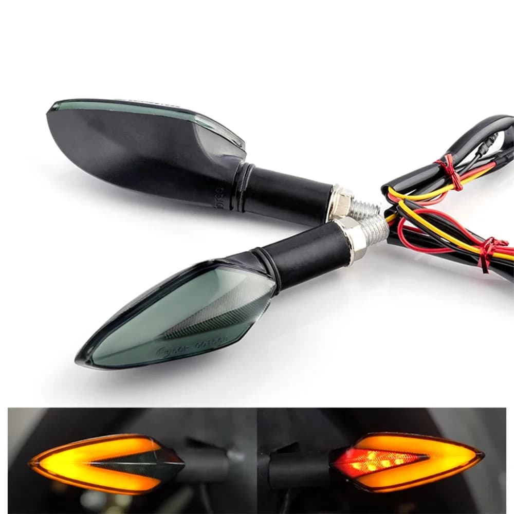2 pezzi indicatore di direzione a LED per frecce moto indicatore lampeggiante bianco girare giallo DRL lampada di guida spia notturna