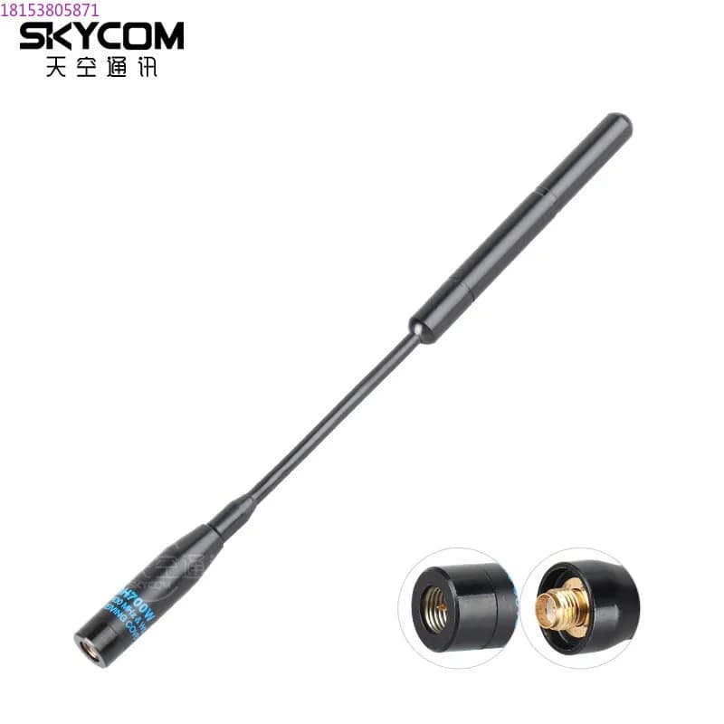 Antenna portatile SRH700W Antenna walkie-talkie portatile pieghevole con tubo d'oca corto UV a doppio segmento 21 cm
