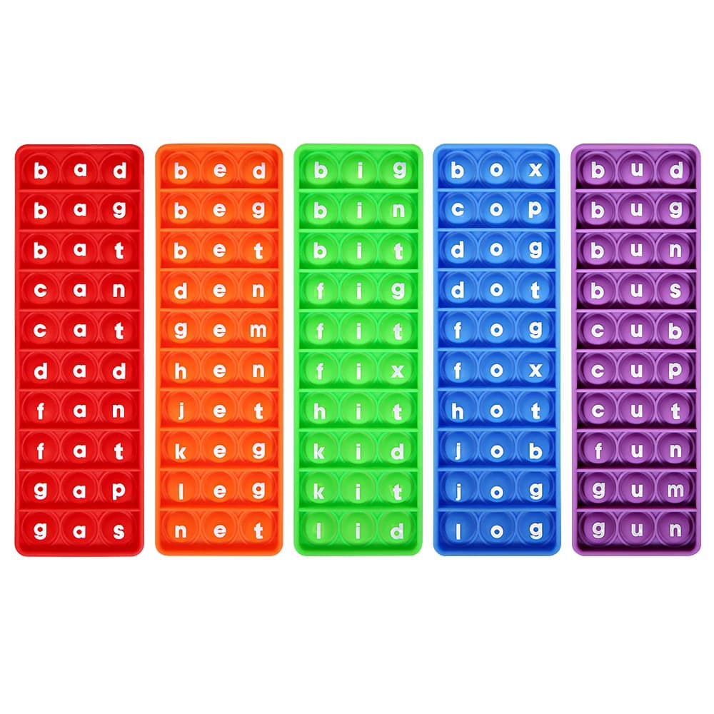 5 pieces Word 100 CVC Words Toys Games, Phonics Learning Fidget Toys, Learn to read Teaching Resources for Preschool Children