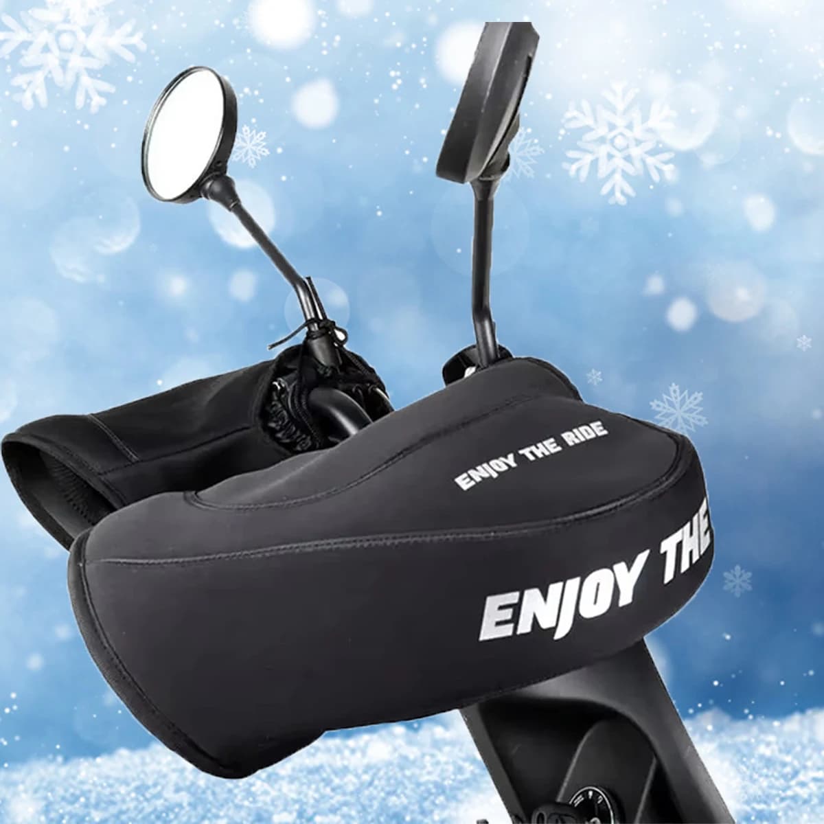 Manicotti per manubrio moto Guanti da neve impermeabili riscaldati Copri accessori antipioggia per attrezzatura gp da equitazione per moto riscaldata invernale