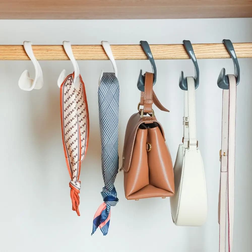 Multifunctional plastic hanging racks, cabinet rod, anti-damage bag, bag hook, wardrobe hook