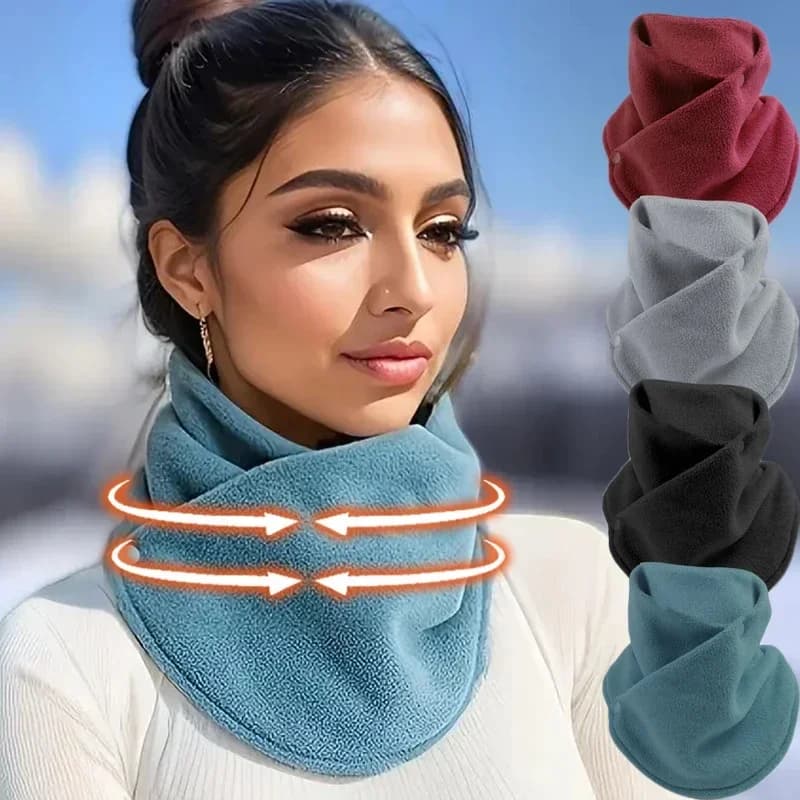 Nuovo pile di agnello per le donne Sciarpe inverno caldo colletto finto Sciarpa bavaglino di peluche Snood femminile antivento avvolgente protezione del collo Polare