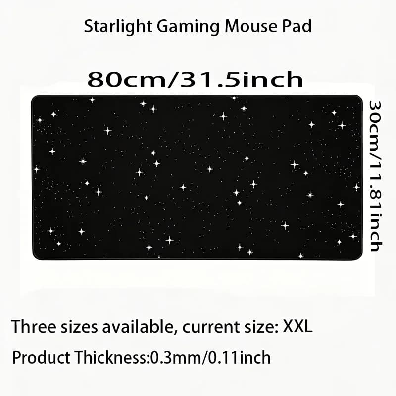 Tappetino per mouse da gioco minimalista Starry Sky, superficie liscia con bordo bloccato antiscivolo per PC, laptop, ufficio