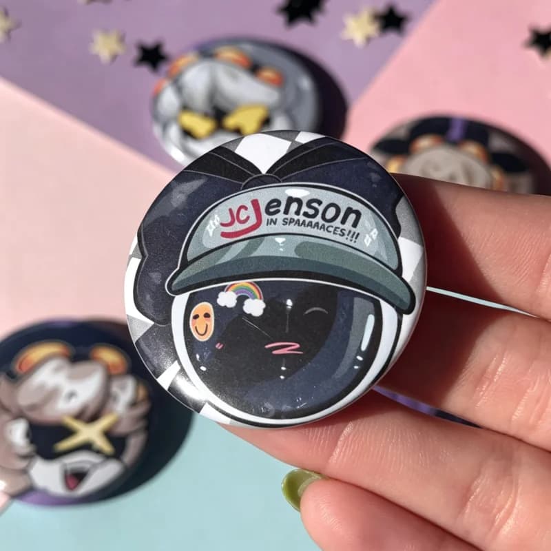 Murder——Drones Q Version Badge Pack 6‑piece Cute Round Button Pins Anime Backpack Decor Accessories Fans Holiday Present