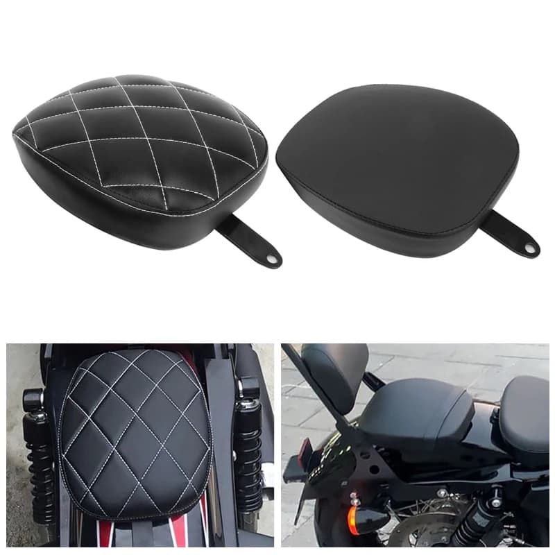 Cuscino del sedile passeggero posteriore nero per moto Cuscino in pelle per sella passeggero per Harley Sportster Iron XL 72 48 2010-2015