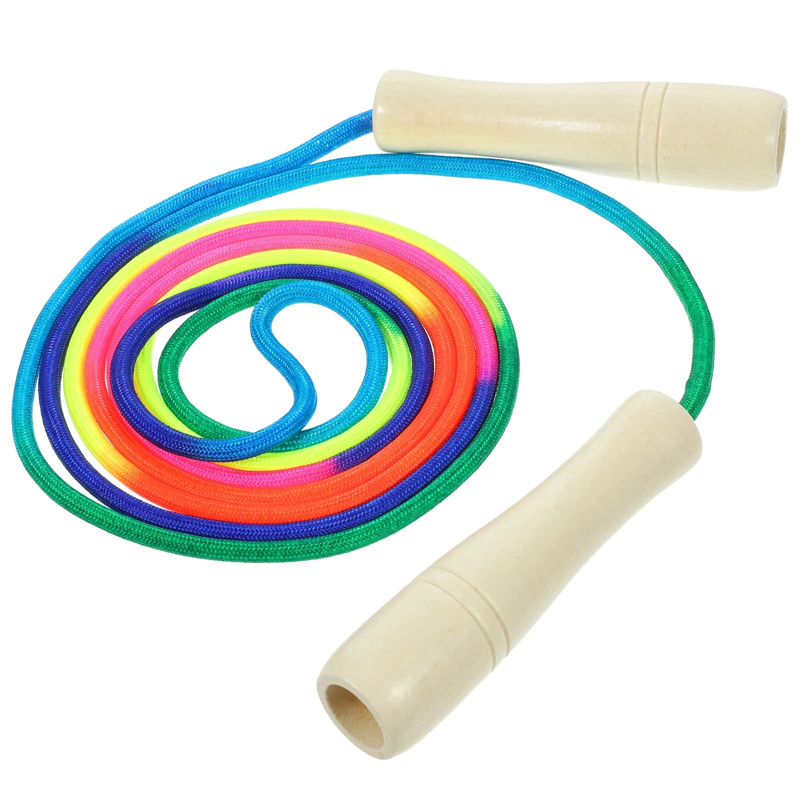 Wooden Jump Rope Adjustable Ergonomic Handle Lightweight Portable Fitness Skipping Rope for Weight Loss Cardio Endurance