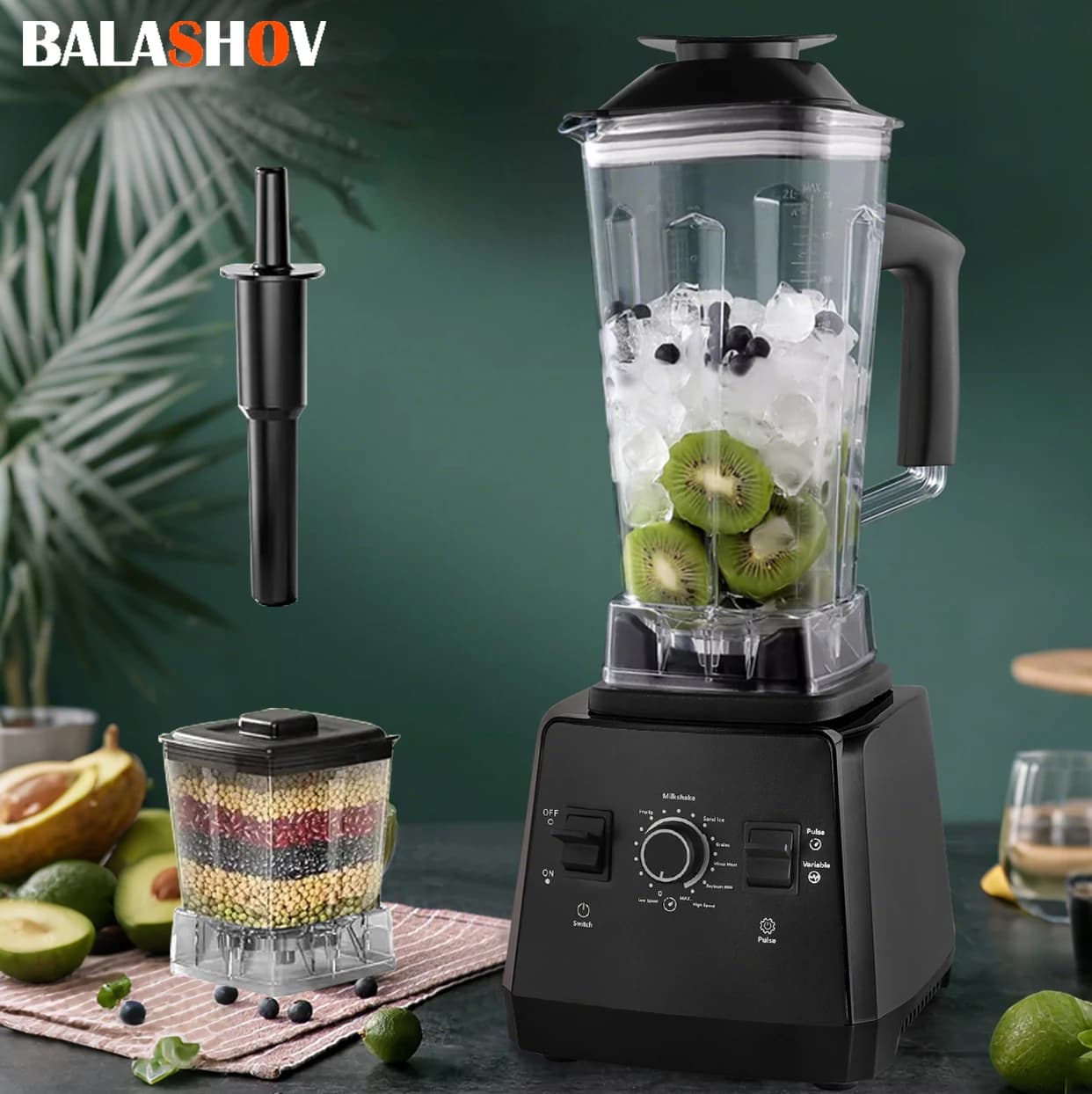 2000 W Heavy Duty Commercial Blender Ice Blenders Kitchen Appliances High Power Professional Kitchen Robot