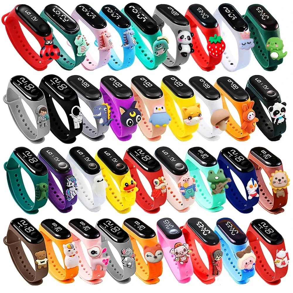 Waterproof Smart Touch Led Cartoon Watch Small Animals Boy Girl Digital Electronic Watch LED Sports Bracelet