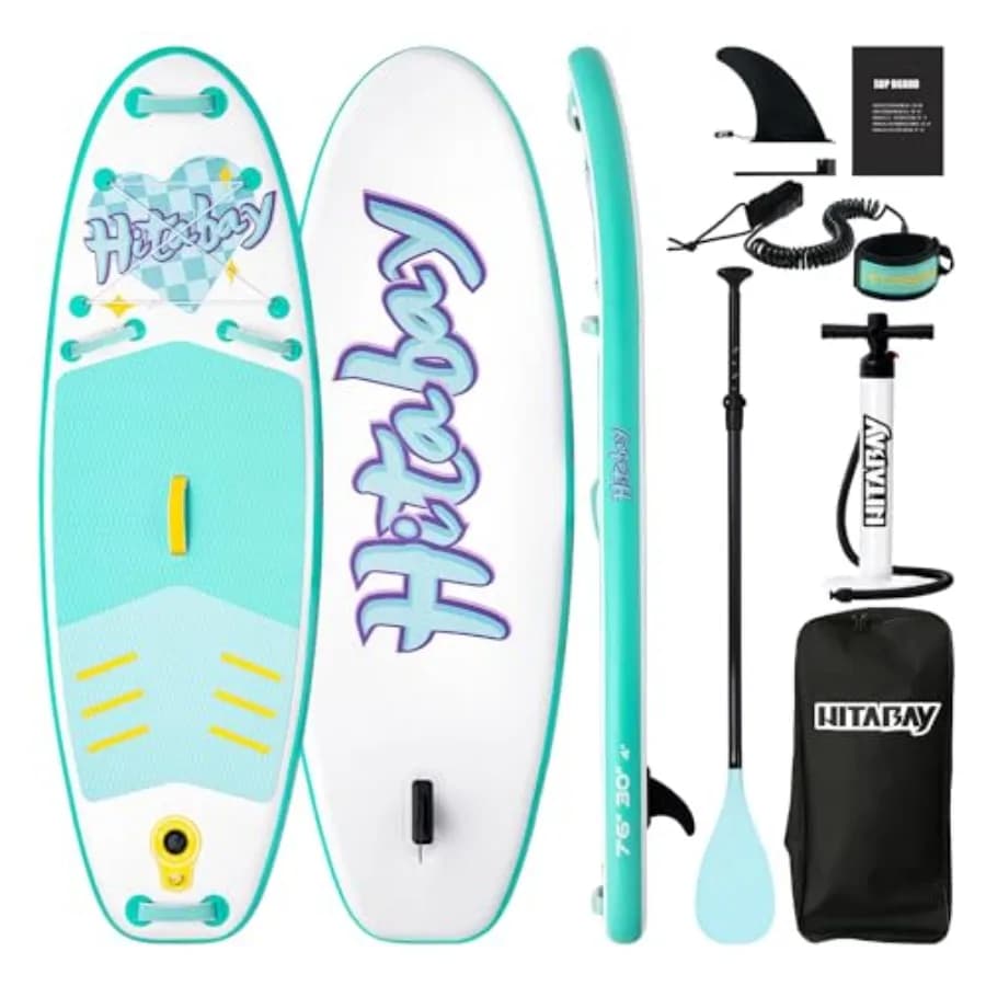 paddle board for outdoor water activities durable PVC material blue color lightweight and stable design with wide non-slip deck