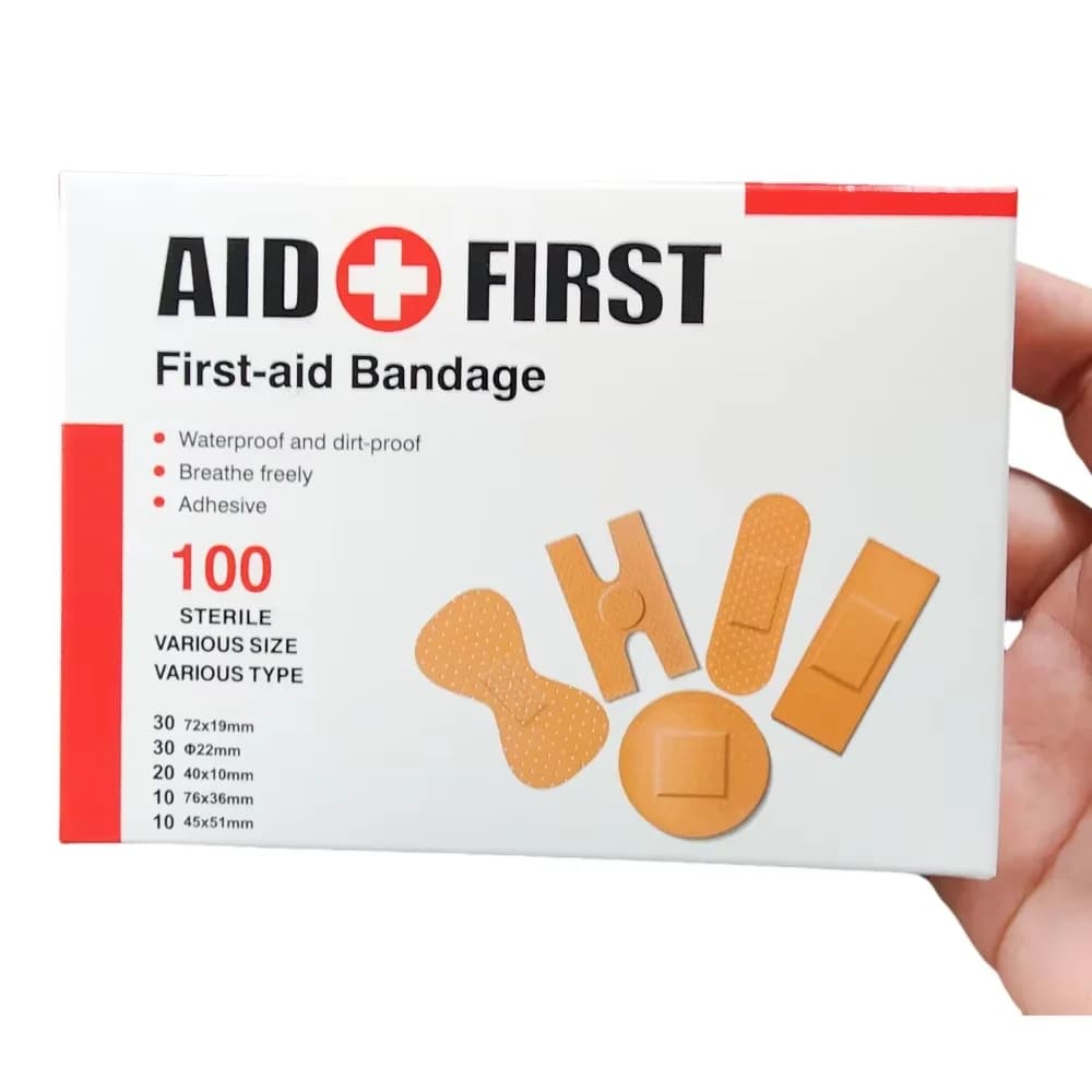 100 pz Multi Formato Benda Adesiva Patch Nastro Irregolare Impermeabile Ferita Gesso Nozioni Chiruriche Nocche Punta Del Dito Ferita Strisce