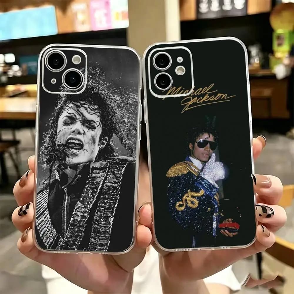 My icon King of Pop Michael Jackson Phone Case For iPhone17, 16,15,14,13,12,11 Pro,Max,Plus,X,XS,XR,SE4Transparent Flexible Cov