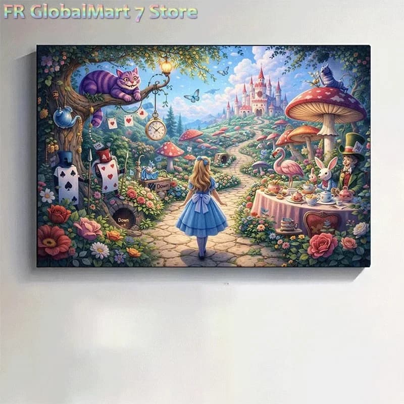 Diamond Painting Set, Fantasy Wonderland Theme Pattern, Round Diamond Full Diamond Art, Multiple Specifications to Choose from