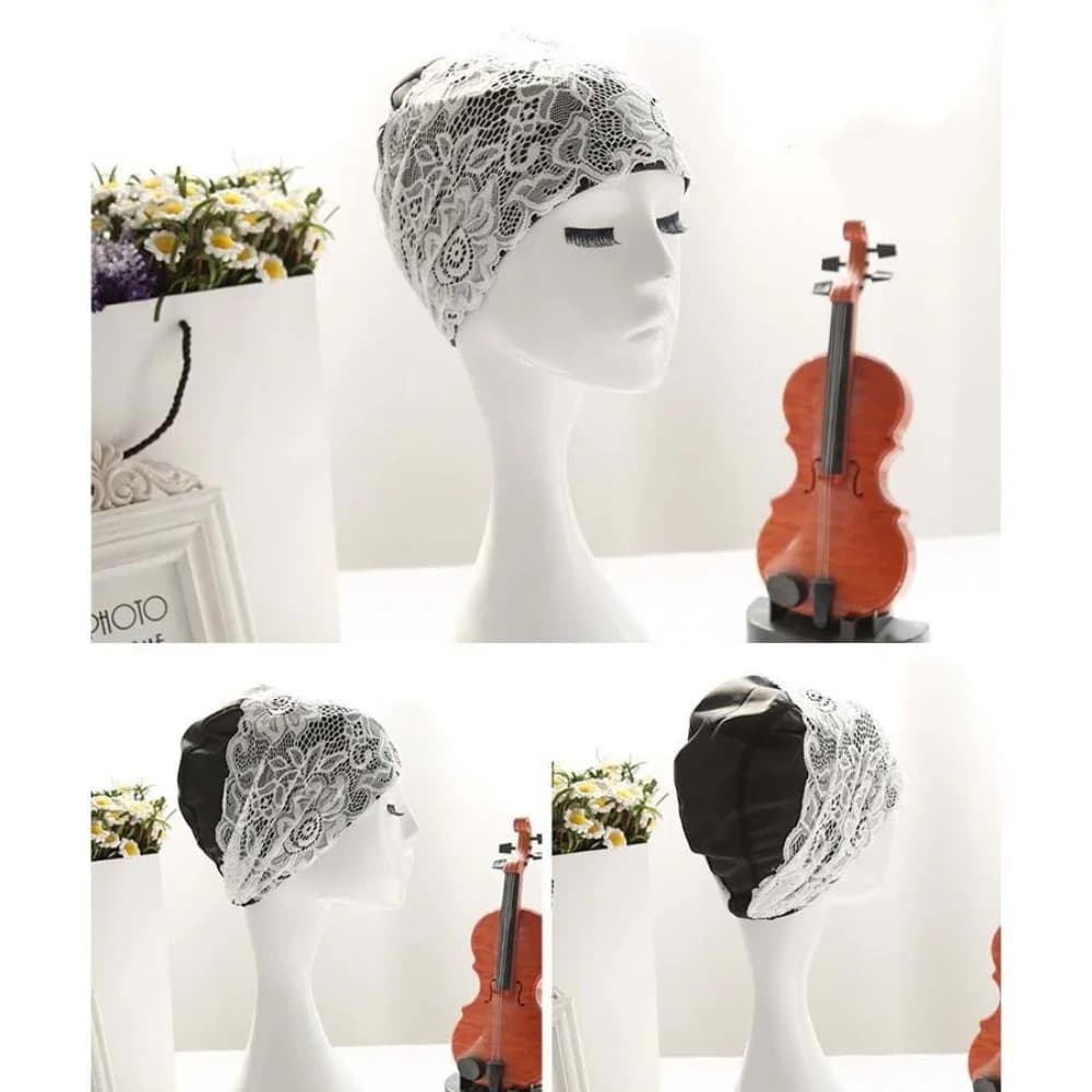 Water Sports Protect Ears Lace Swimming Cap Waterproof Elastic Women Swim Cap Long Hair PU Bathing Cap Female Girls
