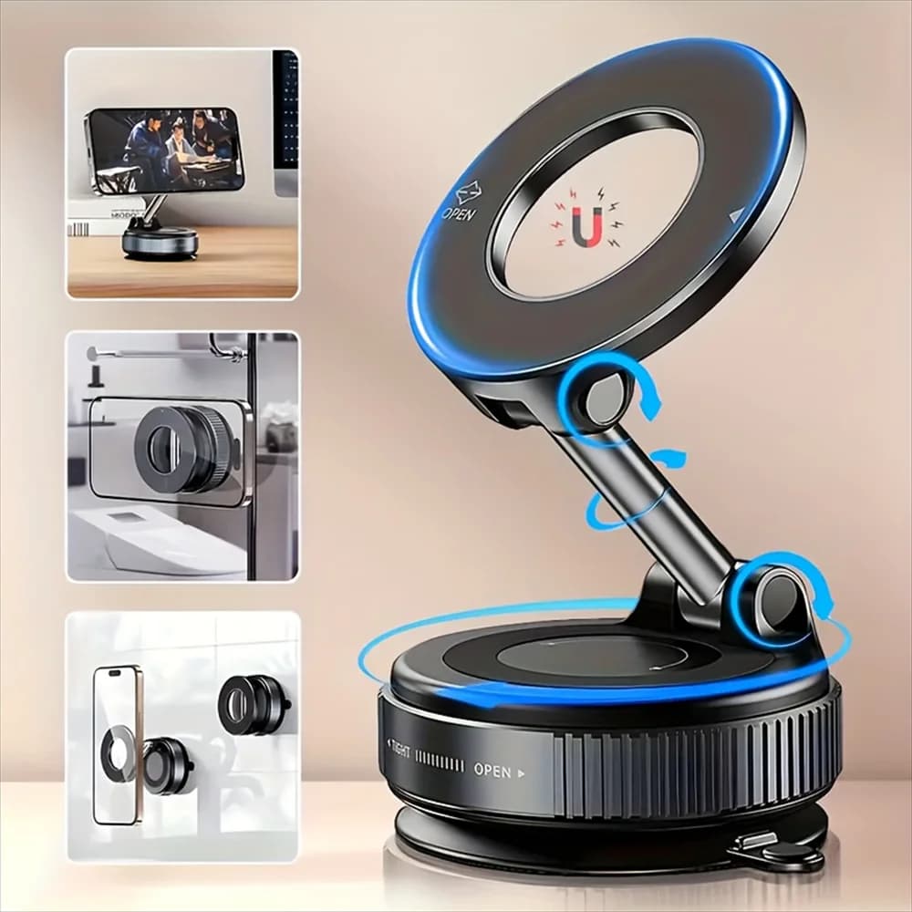 Magnetic Support for Auto Phone, Design 360 ° Folder Adjustable support for vacuum cleaner for car/bath/bath/ universal use for Xiaomi