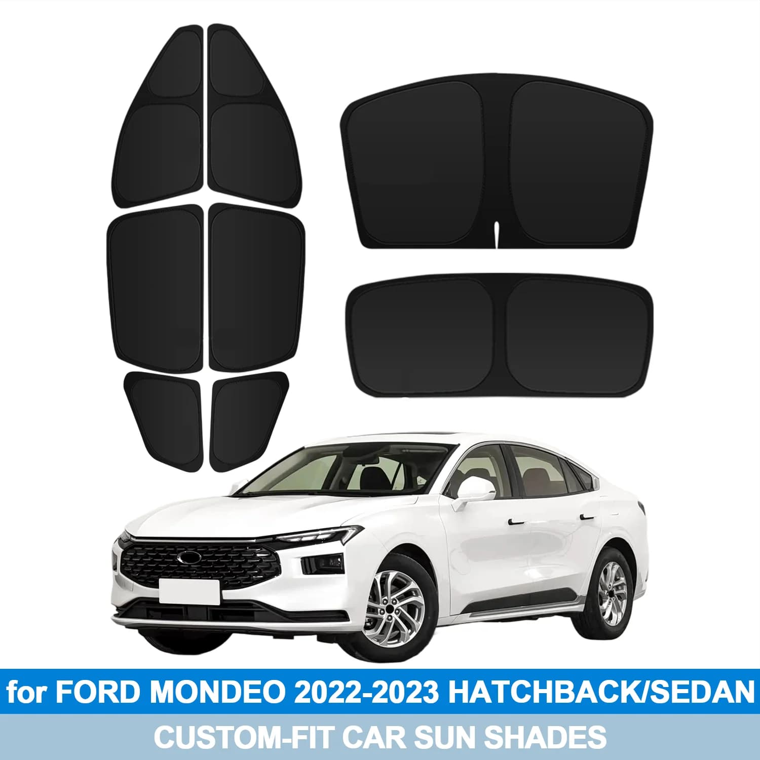 Parasole per Parabrezza e Finestrini Laterali per FORD MONDEO 2022-2023 HATCHBACK SEDAN, Protezione Privacy
