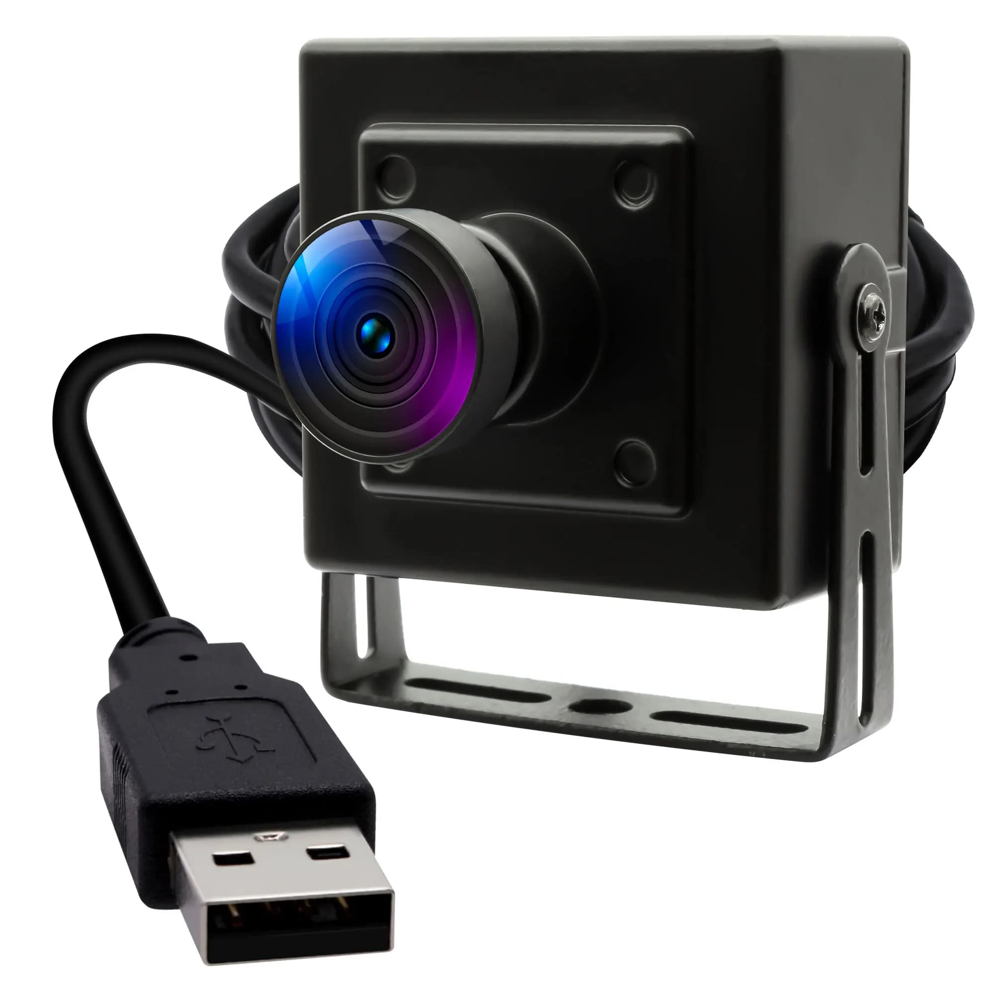 ELP 1080P IMX323 H.264 USB Camera Fisheye 0.01 Lux Low Light Webcam Built-in Audio Mic Mini Lightburn 2MP 30FPS Camera UVC OTG