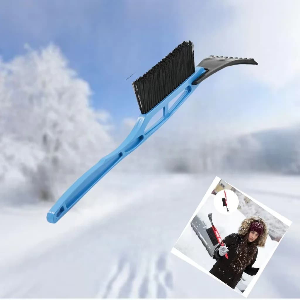 Raschietti per il ghiaccio per parabrezza dell'auto Pala da neve con spazzola Strumenti per la pulizia dell'auto per la rimozione del ghiaccio multifunzionale invernale per la rimozione del ghiaccio