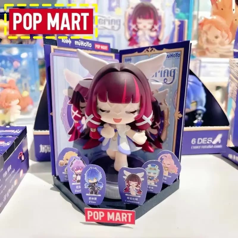 Pop Mart Genshin Impact Joyful Gathering Q Version Blind Box Originale - Statuetta Anime da Collezione, Ornamento da Scrivania, Regalo di Compleanno