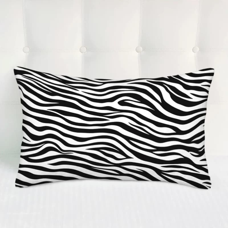 1 fodera per cuscino lombare a righe zebrate, adatta per divano, camera da letto, soggiorno, arredamento moderno, regalo ideale per gli amanti delle stampe animali