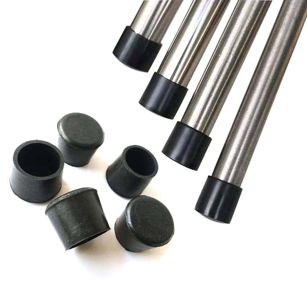 2/4 pezzi piedini per mobili in gomma nera cuscinetti per gambe per sedie da tavolo coprisedili antiscivolo antigraffio per protezioni per pavimenti 12mm ~ 45mm