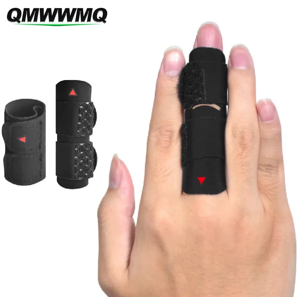 1PC Adjustable Finger Splint & Support Brace 1PC, Finger Joint Protector Sleeve for Basketball, Volleyball and Sports
