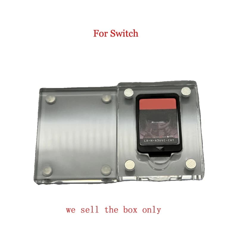 Scatola acrilica per Switch/3DS/NDS scheda di gioco copertura di aspirazione magnetica acrilica scatola di immagazzinaggio per giochi custodia rigida per cartucce