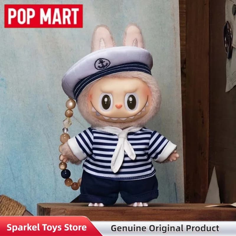 Originale POPMART Flying LABUBU Series Labubu Capitano Marinaio Sirena Bambola in Vinile Peluche Ciondolo da Collezione Regalo di Compleanno per Ragazze