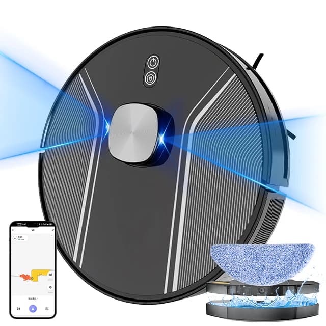 Aspirapolvere automatico intelligente con app di navigazione laser per la pulizia remota dei pavimenti