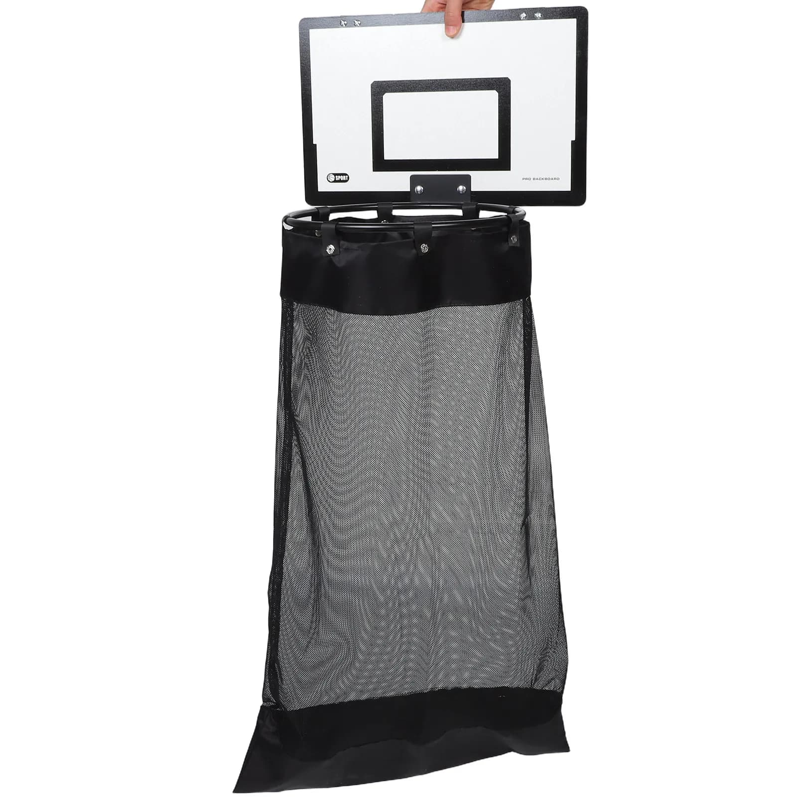 Cesto portabiancheria da appendere alla parete con canestro da basket, cesto portaoggetti per vestiti sporchi, organizer da appendere sul retro della porta per camera da letto e bagno