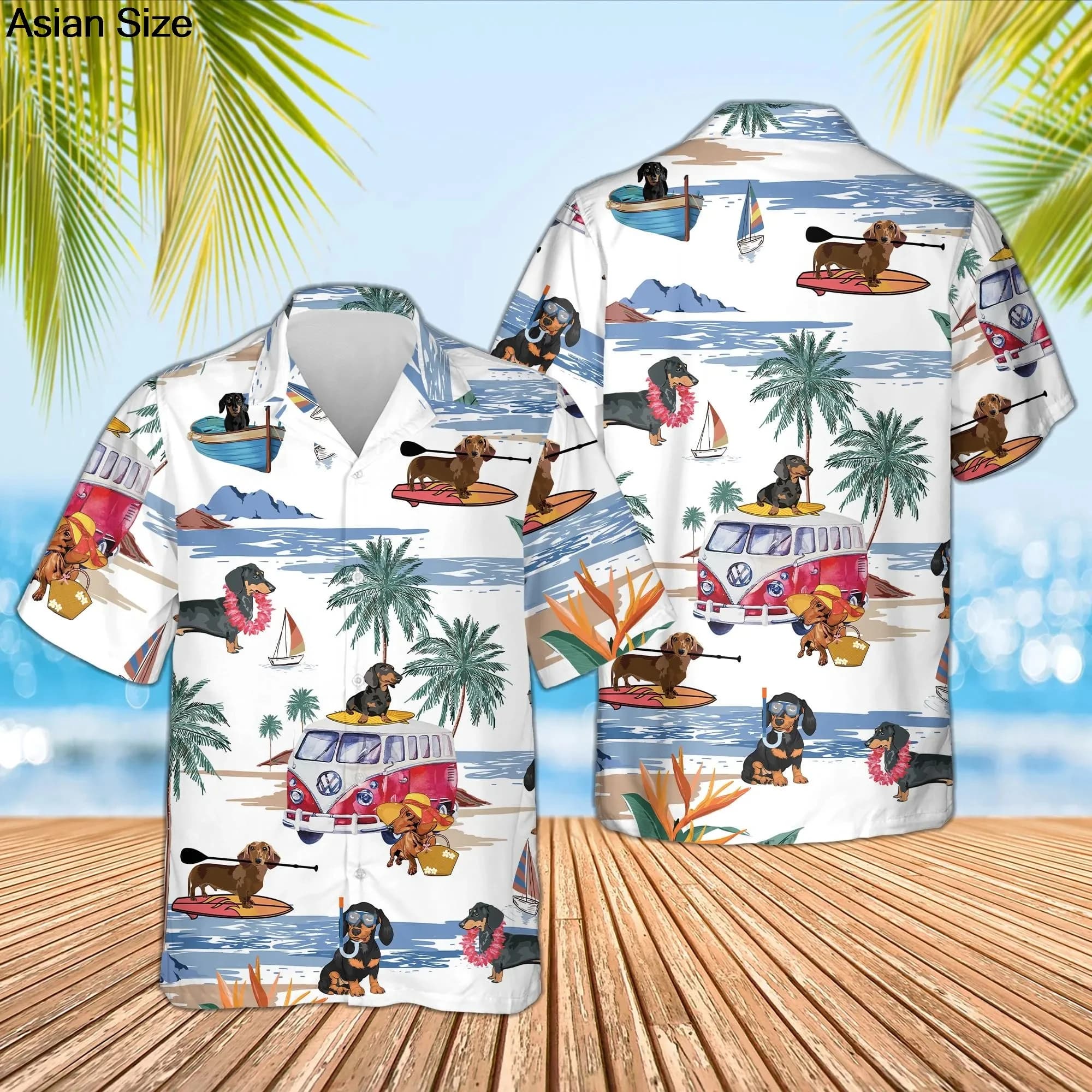 2025 Camicia con bottoni bassotto Amante dei cani Camicia Hawaii Regali per cani per proprietari Camicie estive con bottoni Regali per amanti dei cani Camicette da donna