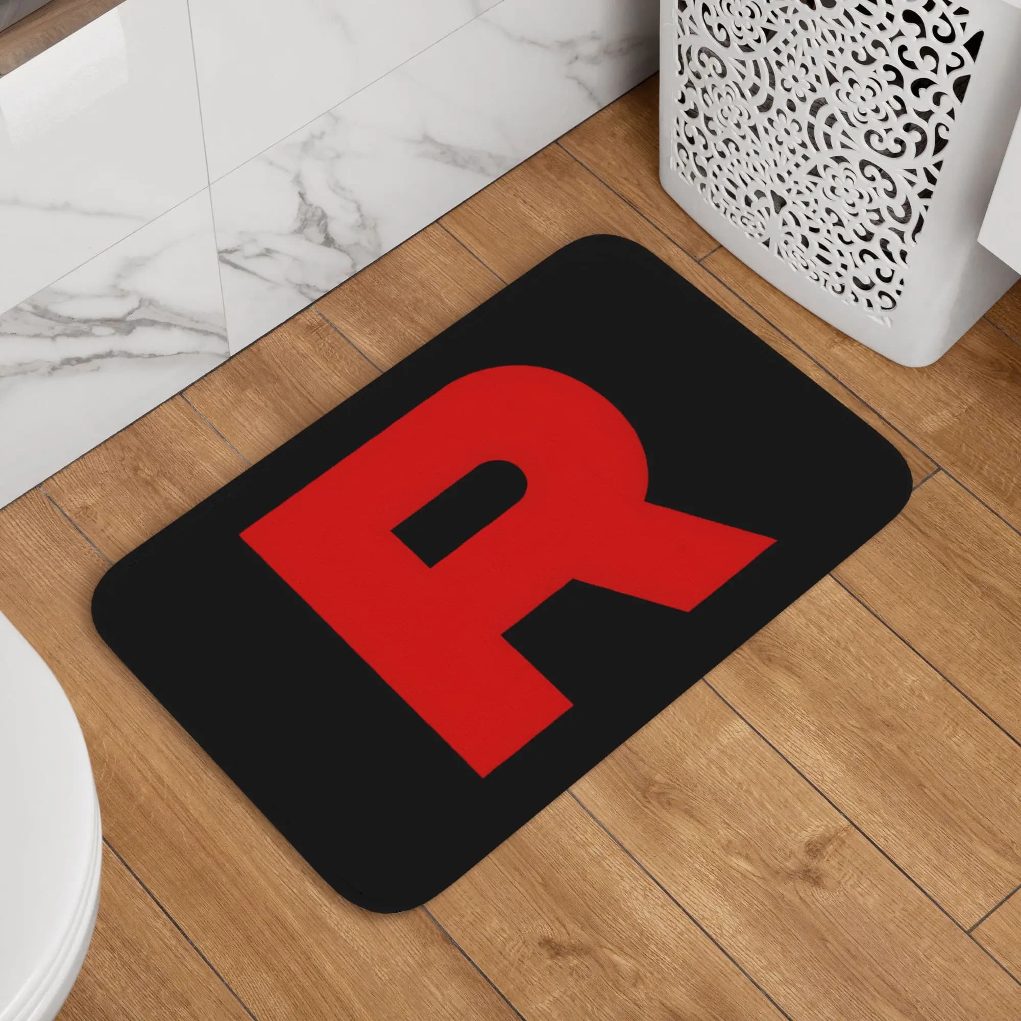 Custom R Team Rocket Cartoon Mat, Kitchen Non-slip Mat, Bathroom, Balcony, 40*60 cm