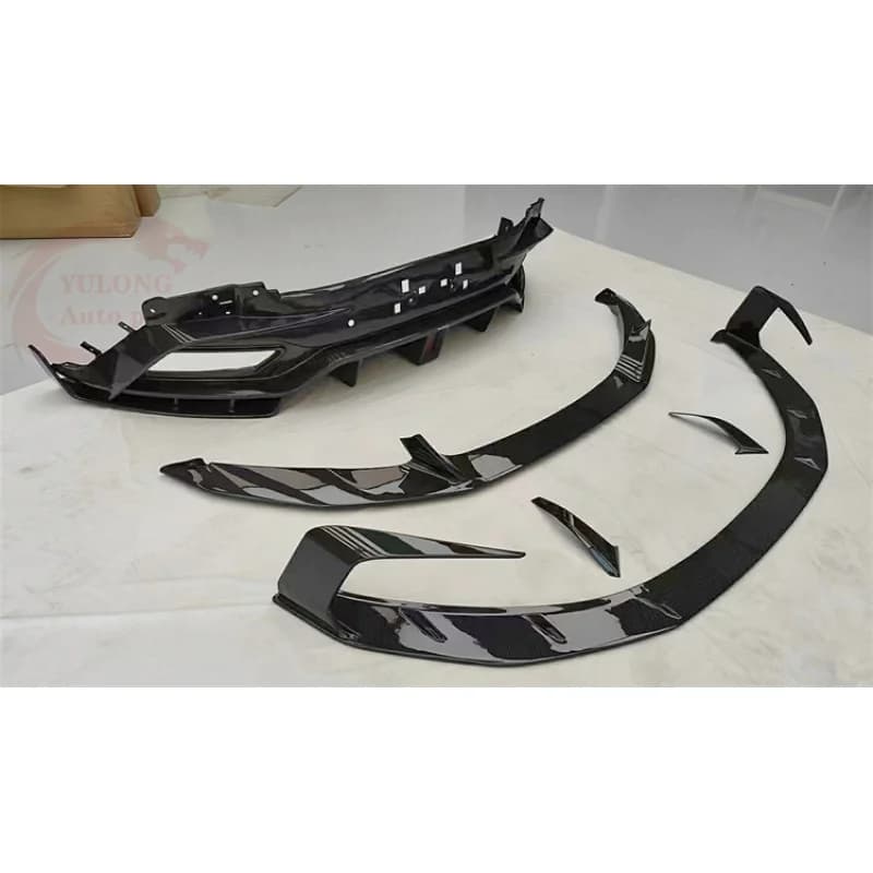 For Aston Martin DB11 PK Style Dry Carbon Fibre Front Lip Side Skirt Rear Diffuser Rear Spoiler Front Canards Hood Body Kit