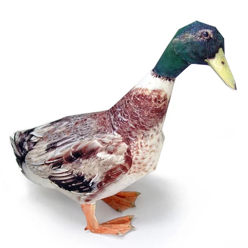 Mallard Duck Origami Art Paper Model Realistic Animal Mini Cute 3D Papercraft DIY Kids Adult Handmade Craft Toys WE-022