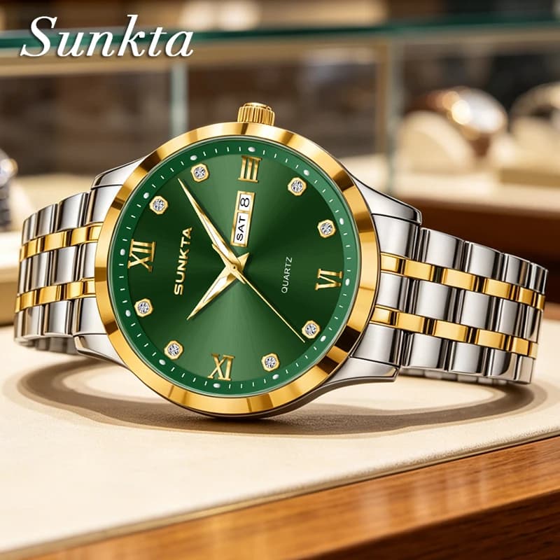 Orologio da Donna LIGE di Alta Moda, Orologi da Polso al Quarzo di Lusso SUNKTA, Impermeabili 30M, Luminosi, Regalo per Signore