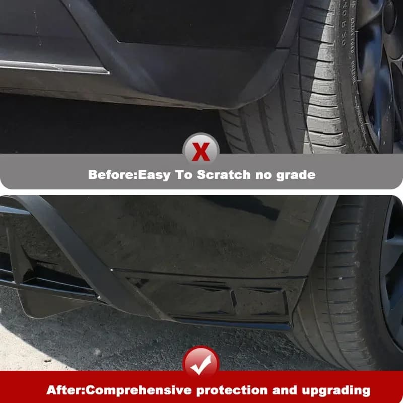 Diffusore Posteriore e Splitter Laterali per Tesla Model Y 2020-2024, Accessori Spoiler per Paraurti Posteriore
