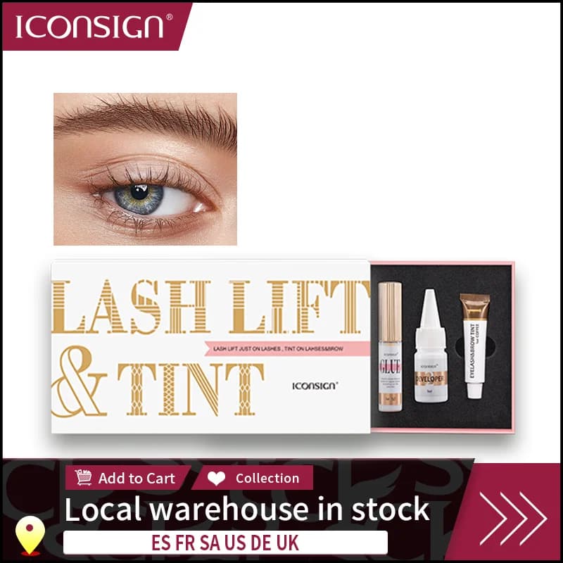 ICONSIGN Lash Lift e Tint Kit Professionale Sollevamento Ciglia Calia Perming Ciglia Tinta Sopracciglio Tintura Occhi Strumenti di Trucco Dropshipping