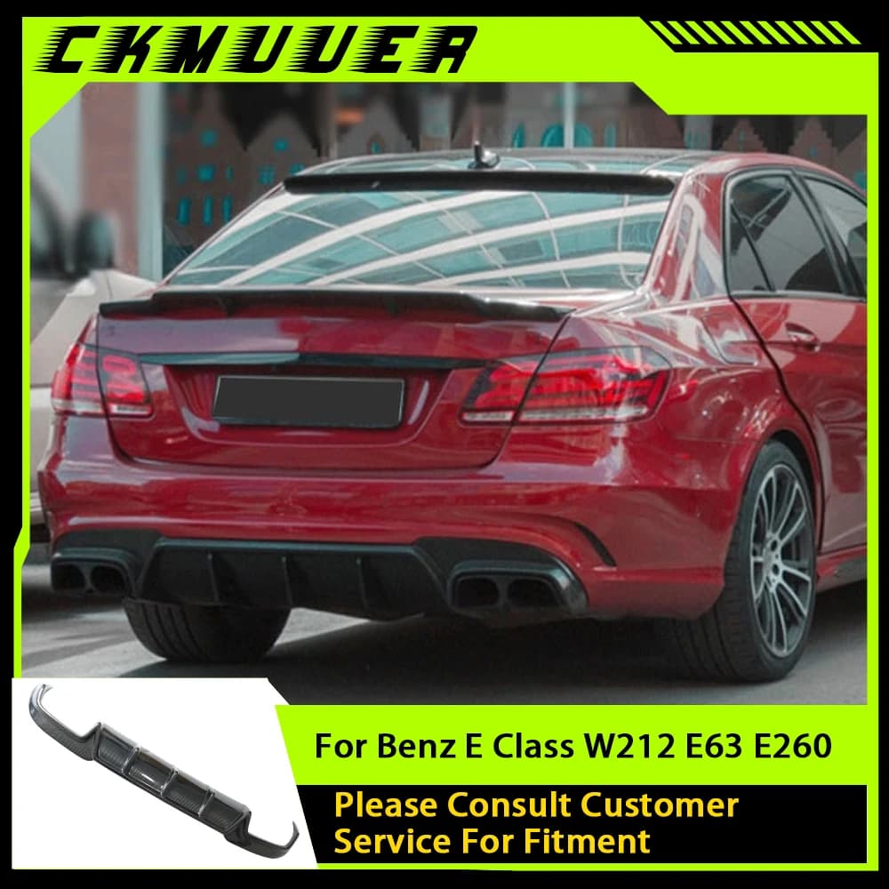 In Fibra di carbonio Per Benz Classe E W212 E63 E260 E300 E400 E63S AMG 2014 2015 2016 Auto Styling Auto Paraurti Posteriore Lip Diffusore
